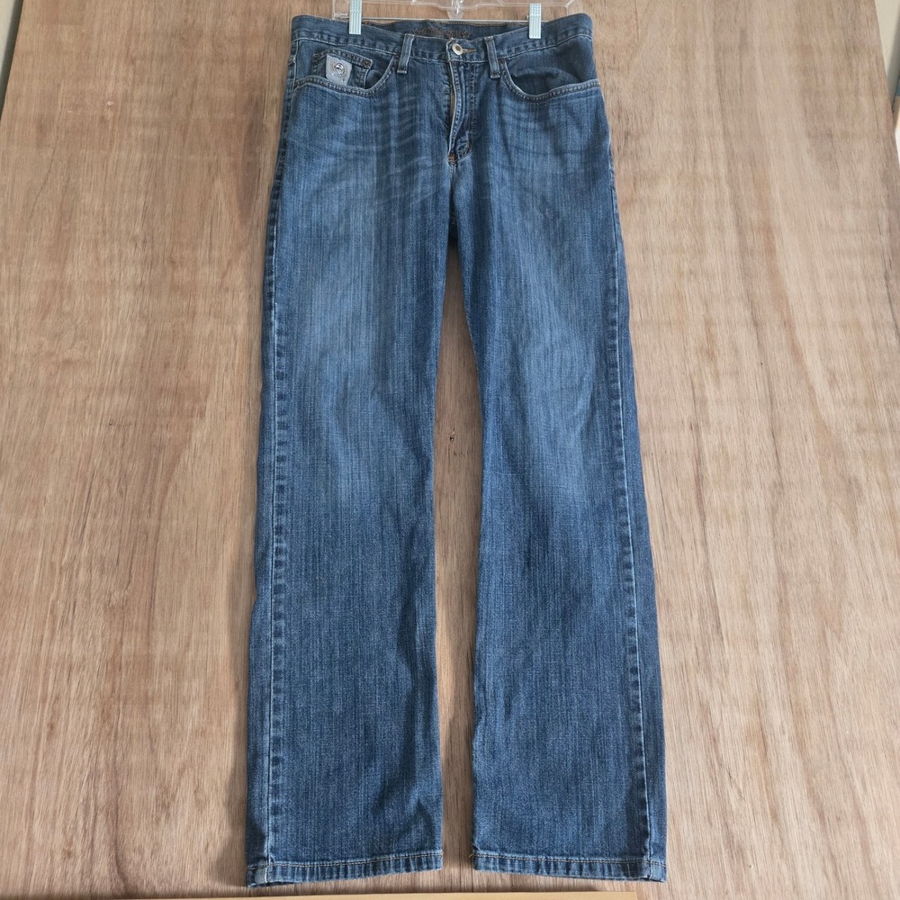 Cinch Silver Label Performance Slim Straight Jeans Men 33x32 Dark Wash